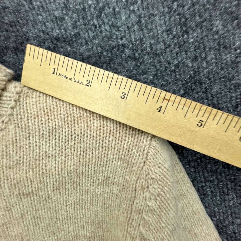 **SOLD**Vtg J Crew Sweater Womens Large Wool Turtleneck Cropped Beige - Picture 13 of 15